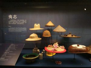 Exhibition display of hats