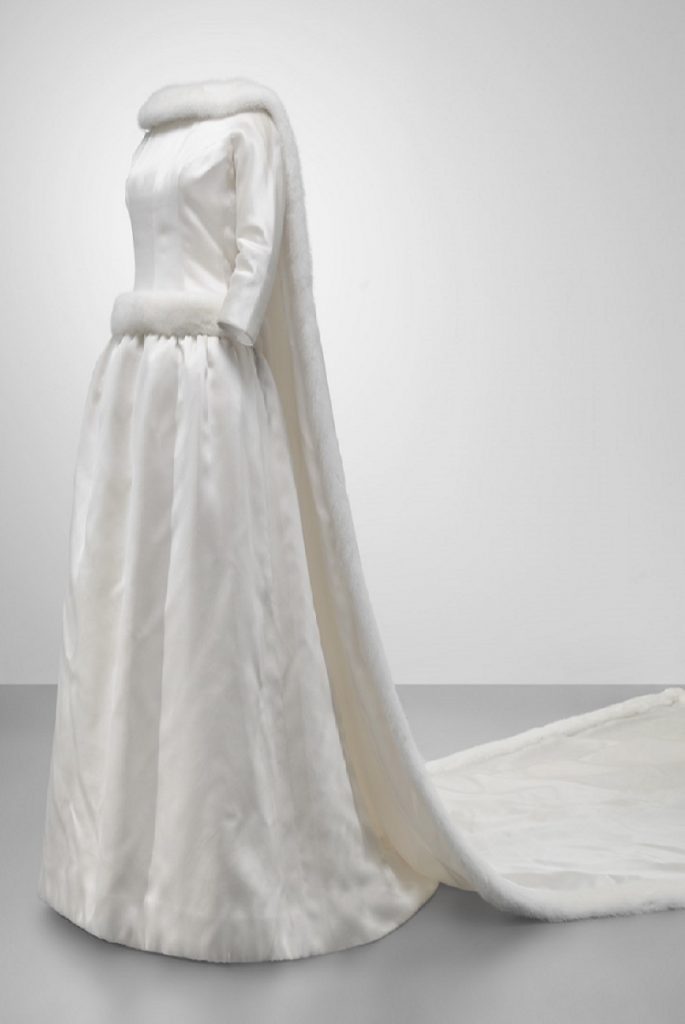 Exhibition display of mannequin in wedding dress