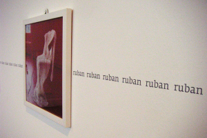 Exhibition display of wall mounted image