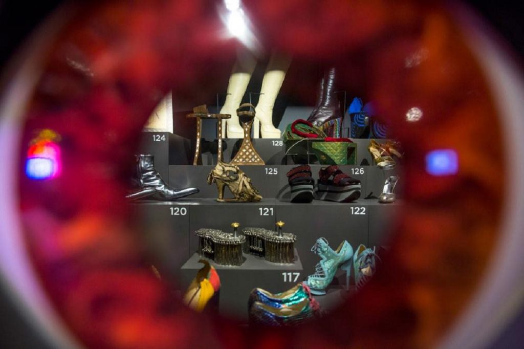 Exhibition display of footwear