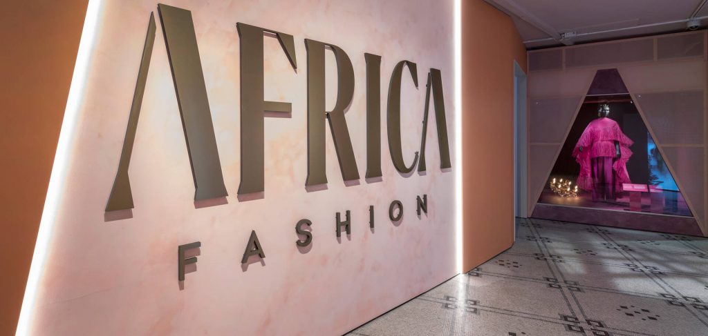 Opening section to Africa Fashion exhibition